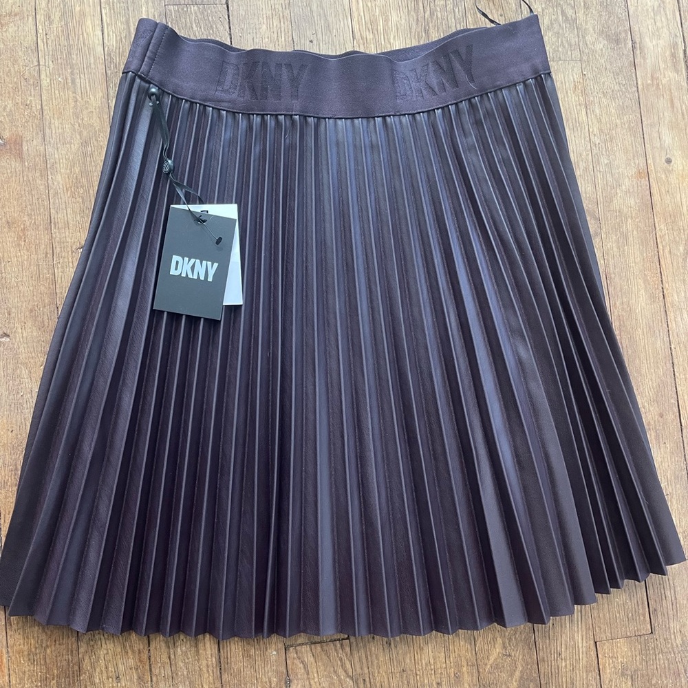DKNY purple pleated skirt